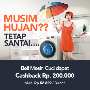 Beli Mesin Cuci dapat Cashback Rp200.000