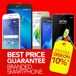 Best Price Guarantee Branded Smartphone Ekstra Diskon 10%
