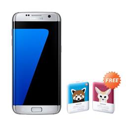  Samsung Galaxy S7 Edge SM-G935 Smartphone - Silver + Free Samsung Animal Powerbank 8400 mAh