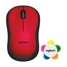 Logitech M221 Silent Wireless Mouse - Red 910-004884 + Highlighter