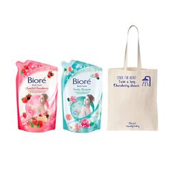 Biore Cheerful Chocoberry dan Freshy Blossom Body Foam 450mL