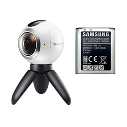  Samsung Gear 360 Camera + Standard Extra Replacement Battery 1350 Mah