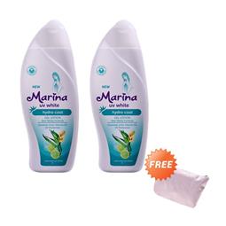 Marina UV White Hydro Cool Hand and Body Lotion 200 mL/2 pcs + Free Pinky Pouch