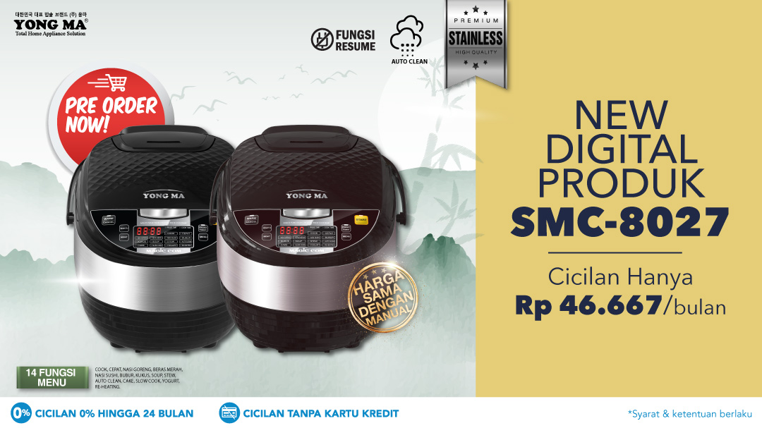 Jual Digital Rice Cooker Yong Ma SMC-8027 - Cicilan 0%