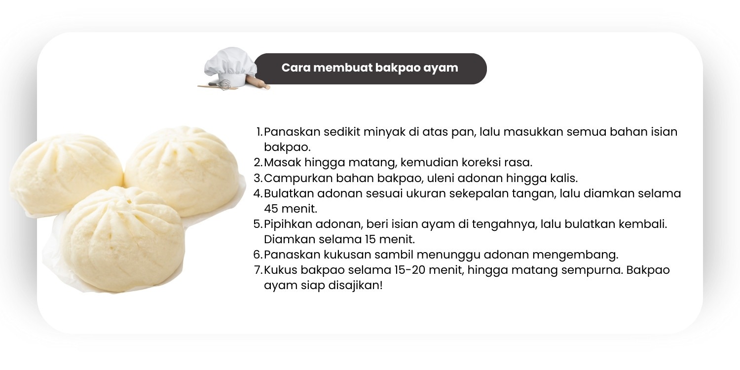 Cara membuat bakpao ayam