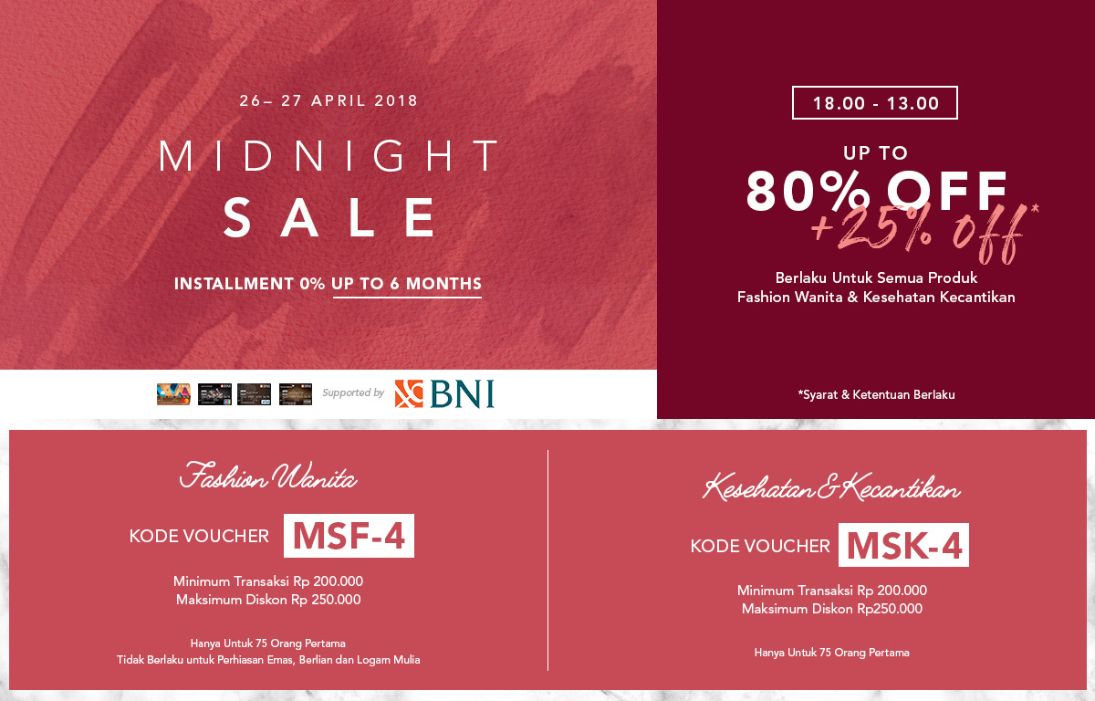 Lifestyle BNI Midnight Sale | Blibli.com