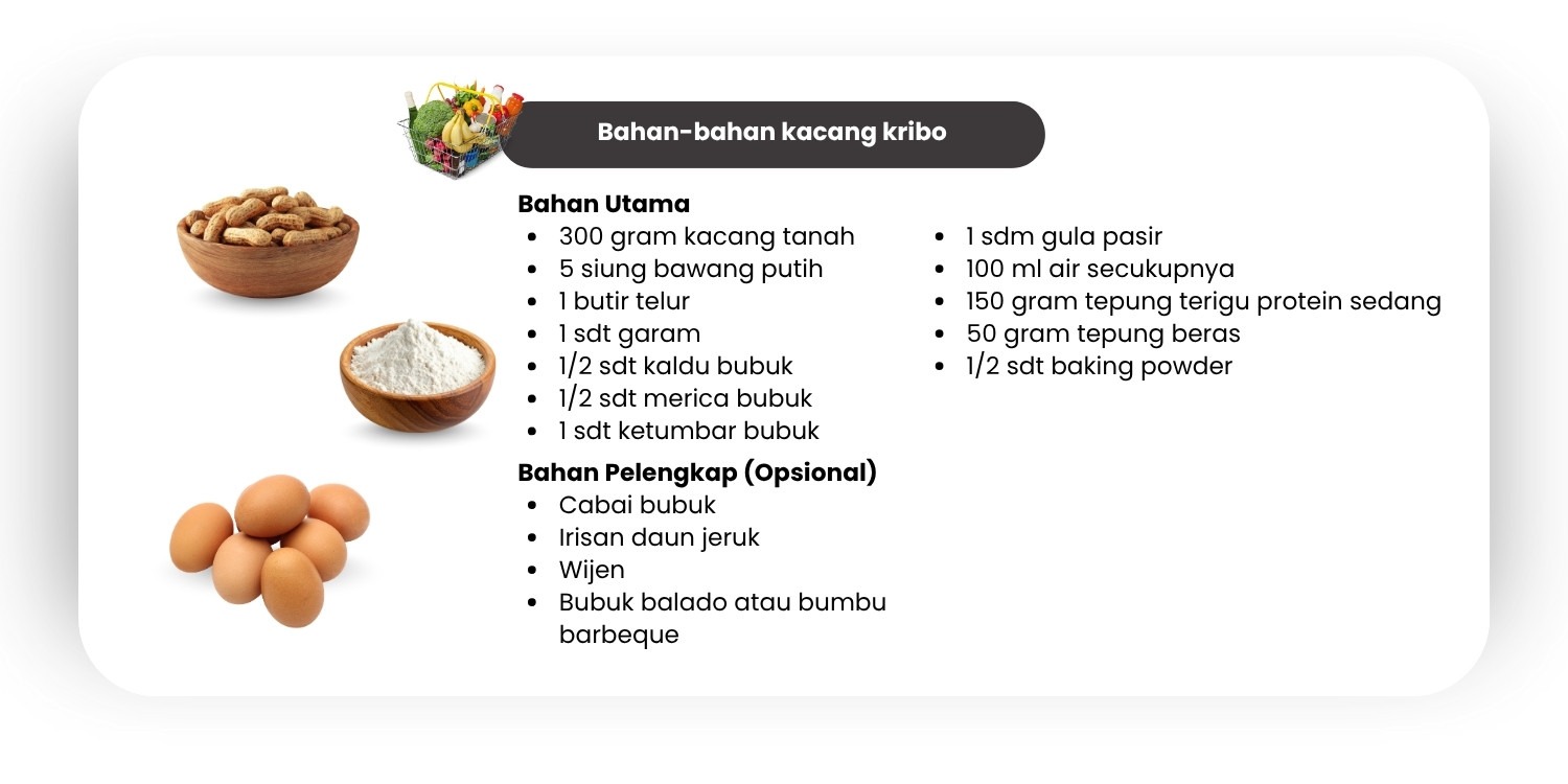 Bahan-bahan Kacang Kribo
