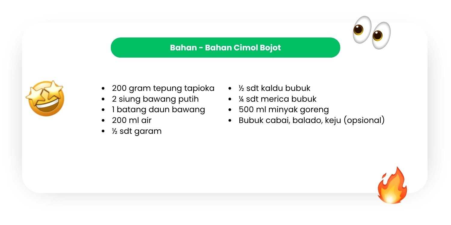Bahan-bahan Membuat Cimol Kopong