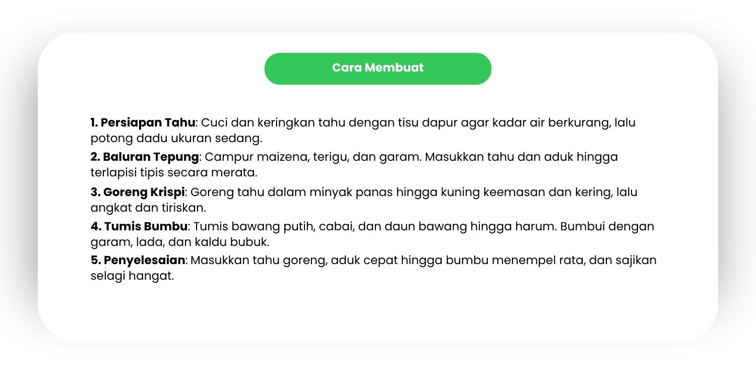 Cara Membuat Tahu Cabe Garam