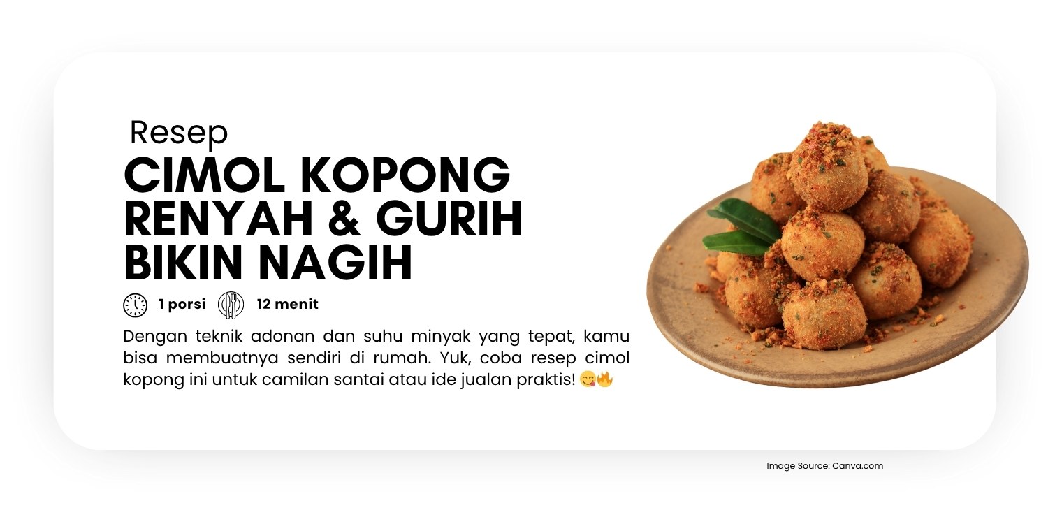 Cimol Kopong Renyah & Gurih Bikin Nagih 