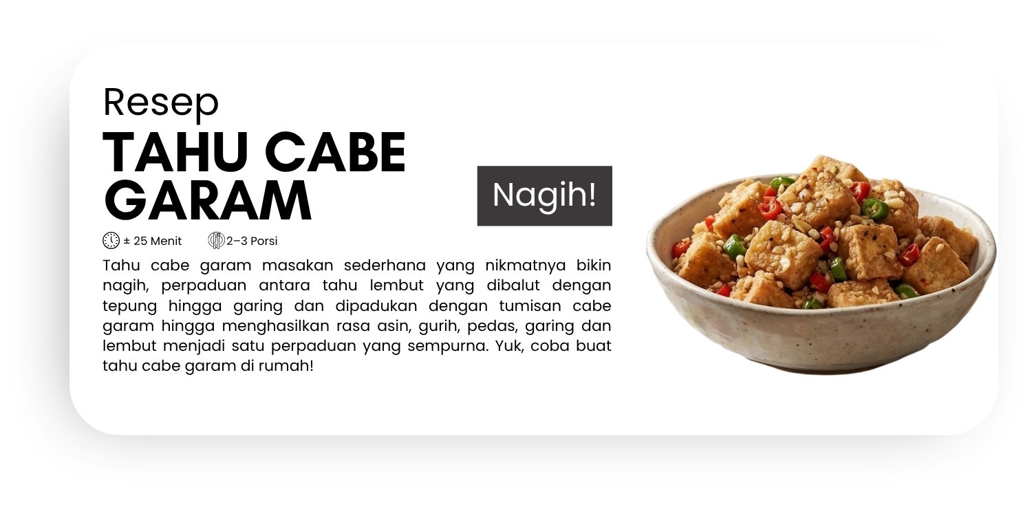 Opening Resep Tahu Cabe Garam
