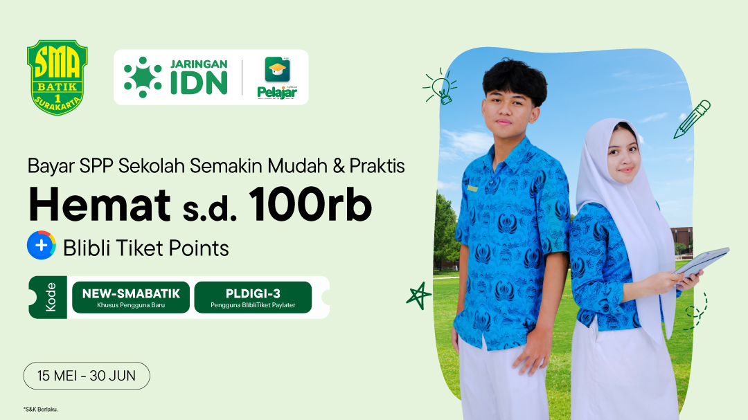 Bayar Tagihan Pendidikan SMA Batik di Blibli