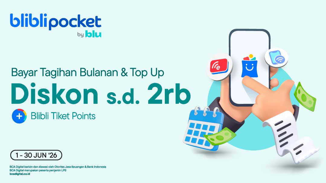 Bayar Tagihan Bulanan & Top Up pakai blu