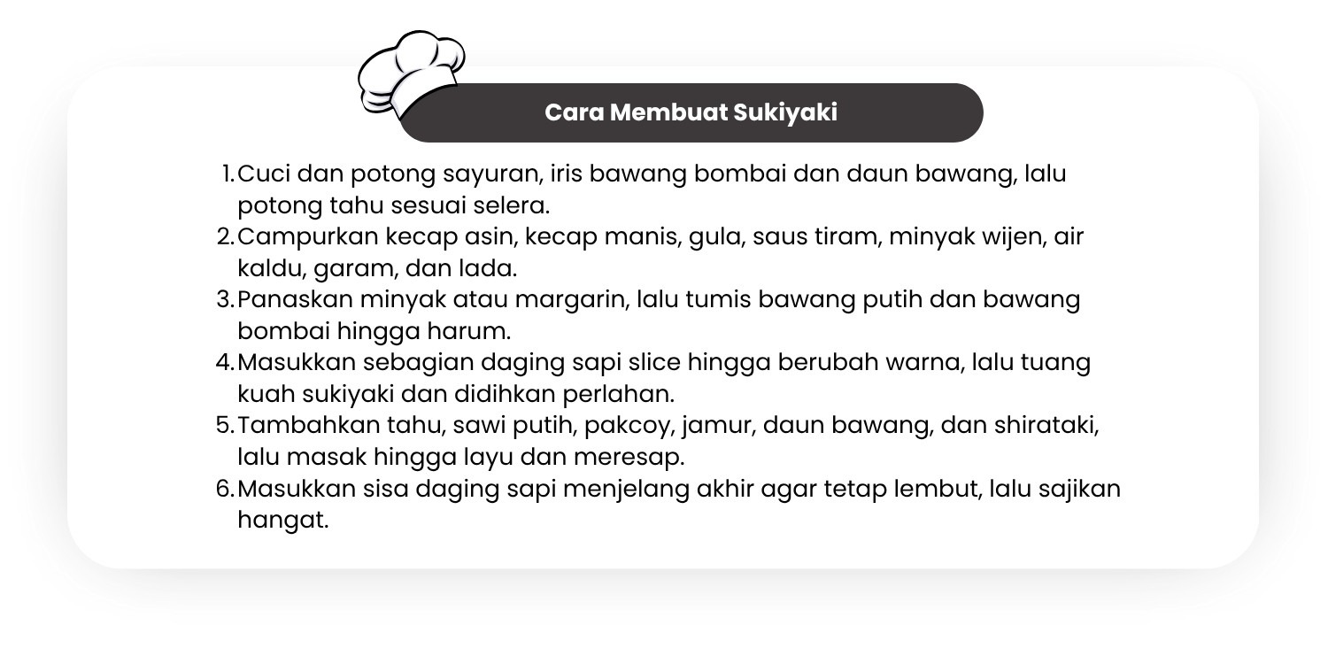 Cara Membuat Sukiyaki ala Rumahan