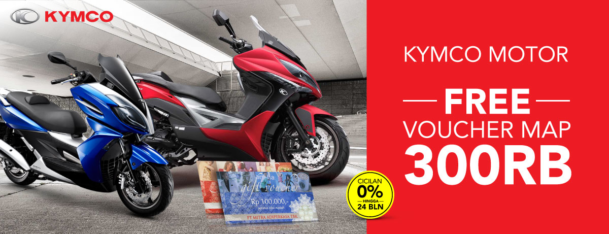 Kymco Motor Hadir di Blibli,com, Gratis Voucher MAP