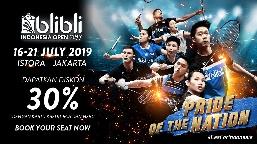 Promo Tiket Indonesia Open 2019 Terbaru - Diskon 30%