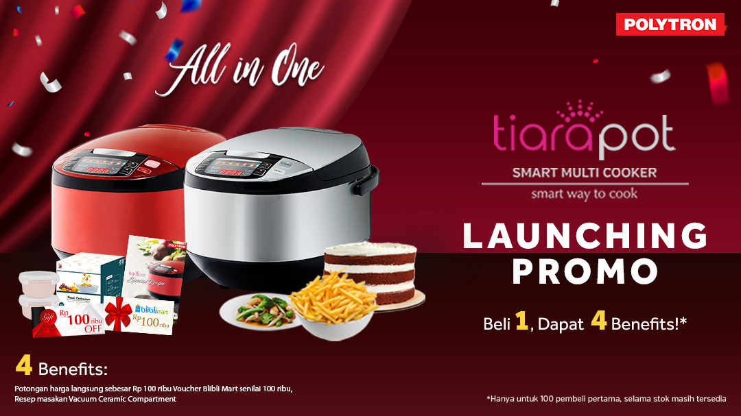 Promo Tiara Pot Polytron Rice Cooker Terbaru - Cicilan 0%