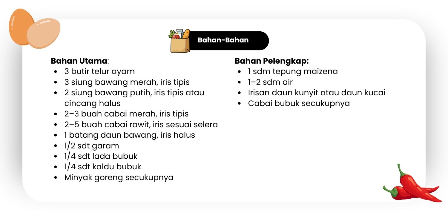 Bahan Telur Barendo