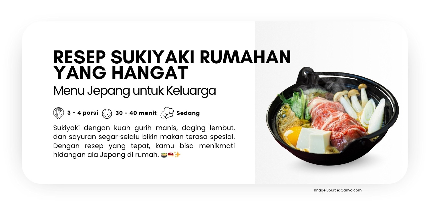 Resep Sukiyaki ala Rumahan yang Hangat