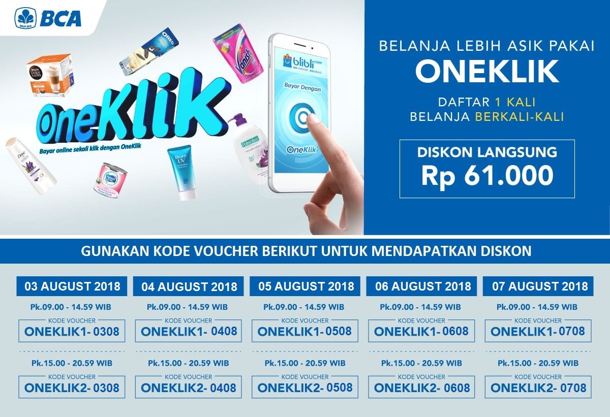 OneKlik BCA | Blibli.com