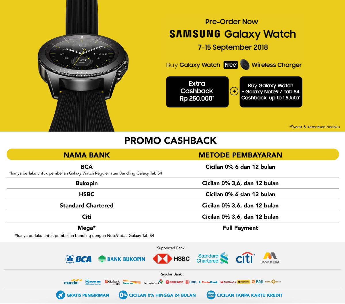 PRE ORDER Samsung Galaxy Watch Terbaru - Promo Cashback