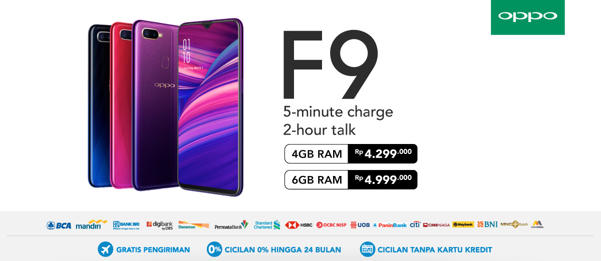 Promo & Diskon Hp Oppo F9 Murah - Harga Terbaik | Blibli.com