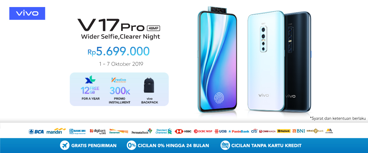 Spesifikasi & Promo Vivo V17 Pro Baru 2019 - Cicilan 0%