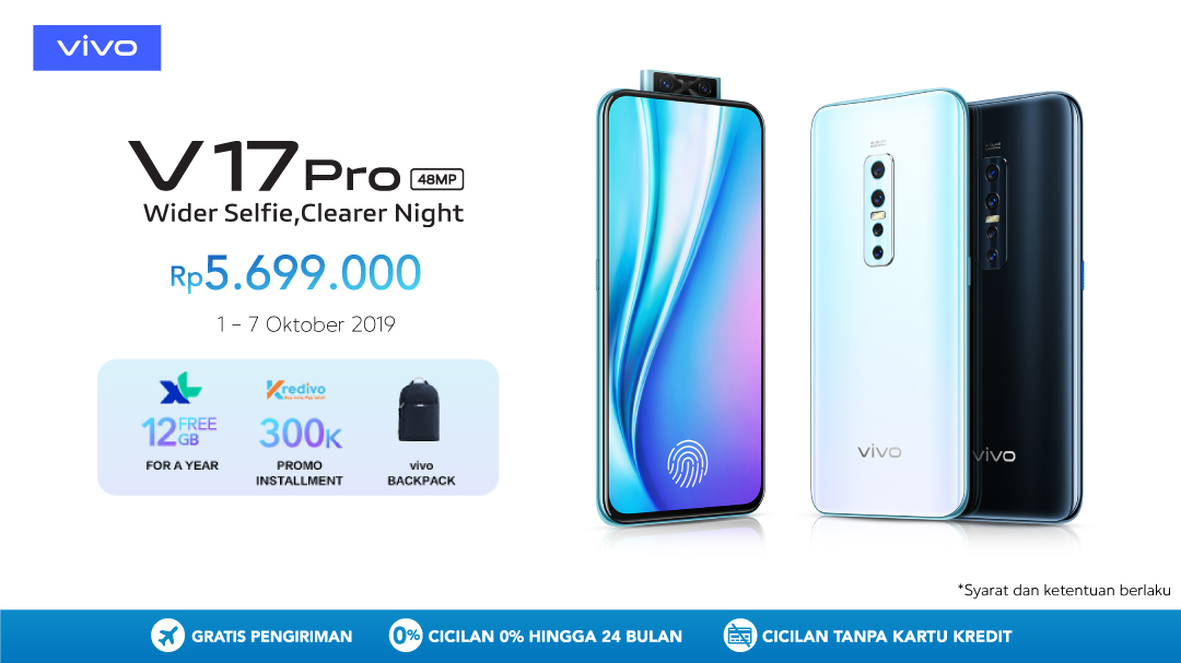 Spesifikasi & Promo Vivo V17 Pro Baru 2019 - Cicilan 0%