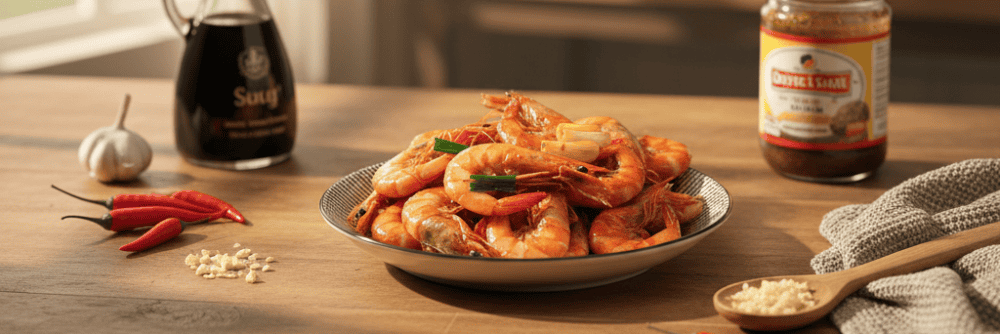 Resep Udang Saus Tiram Pedas Gurih