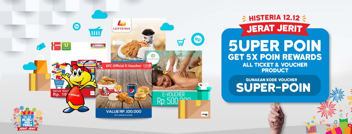 Dapatkan 5 kali Point Reward untuk Pembelian Produk Tiket