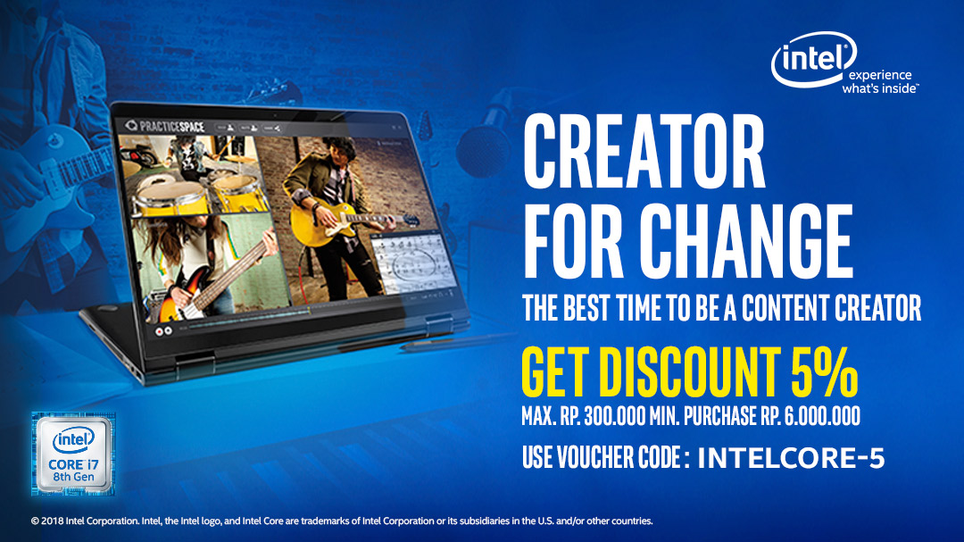 Promo Laptop Intel Core i3, i5, i7 - Creator for Change 