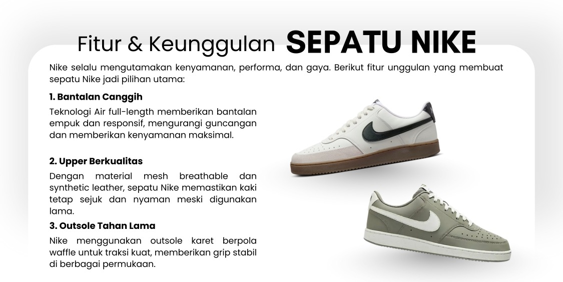 Fitur & Keunggulan Sepatu Nike