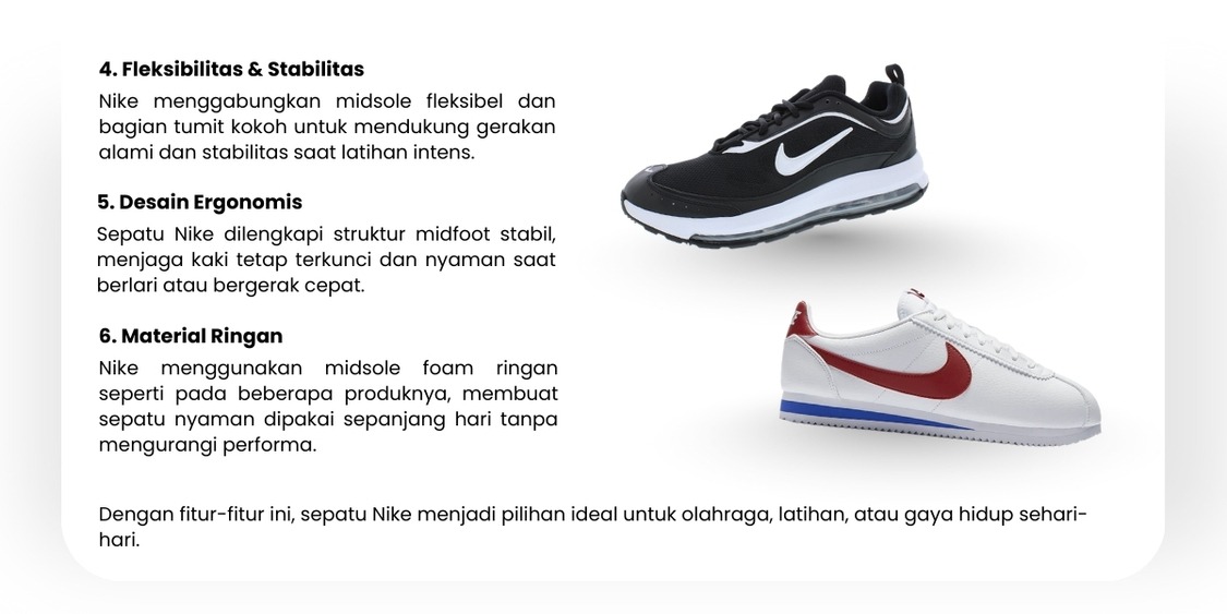 Fitur & Keunggulan Sepatu Nike