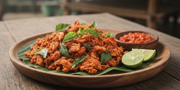 Resep Ayam Suwir Kemangi Wangi, Pedas Nagih