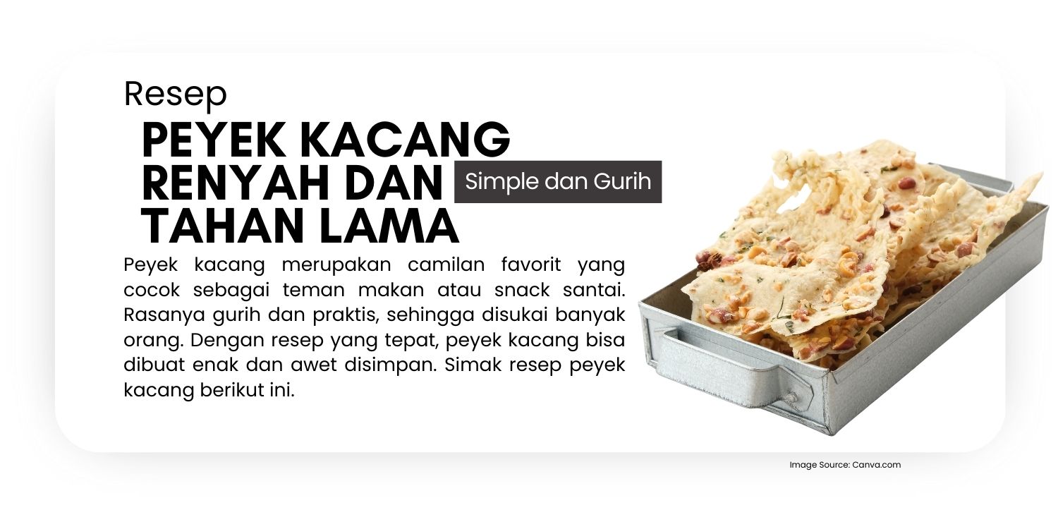 Resep Peyek Kacang Renyah dan Tahan Lama