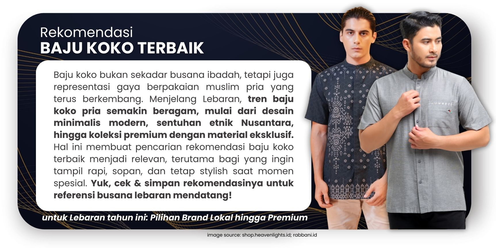 Becho Koko Rekomendasi Baju Koko Terbaik untuk Lebaran 2026: Pilihan Brand Lokal ...