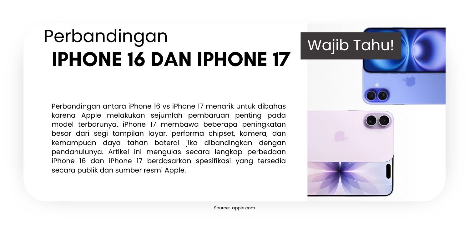 Perbandingan iphone 16 dan 17