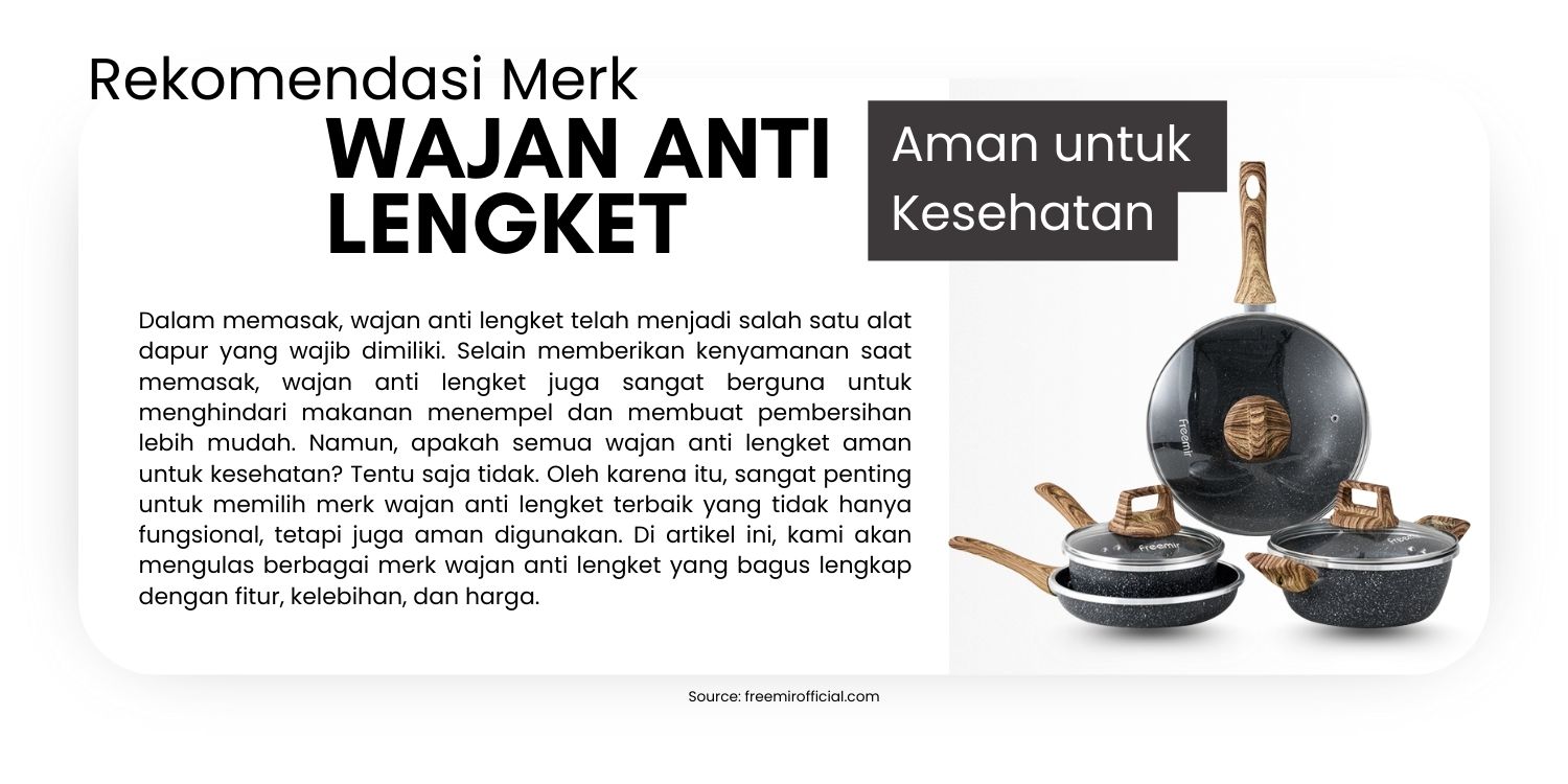 Merk Wajan Anti Lengket yang bagus untuk kesehatan