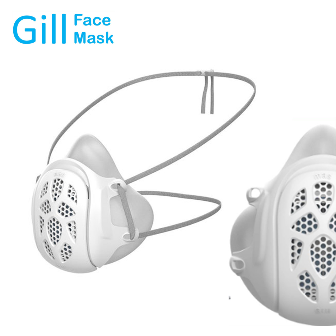Download Jual Masker Pakai Ulang Gill Face Mask Reusable Respirator Putih Online Oktober 2020 Blibli Com PSD Mockup Templates