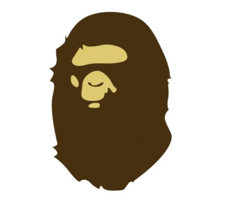 bape logo grey