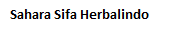 Sahara Sifa Herbalindo
