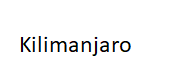 Kilimanjaro