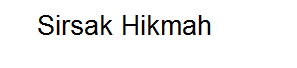 Sirsak Hikmah