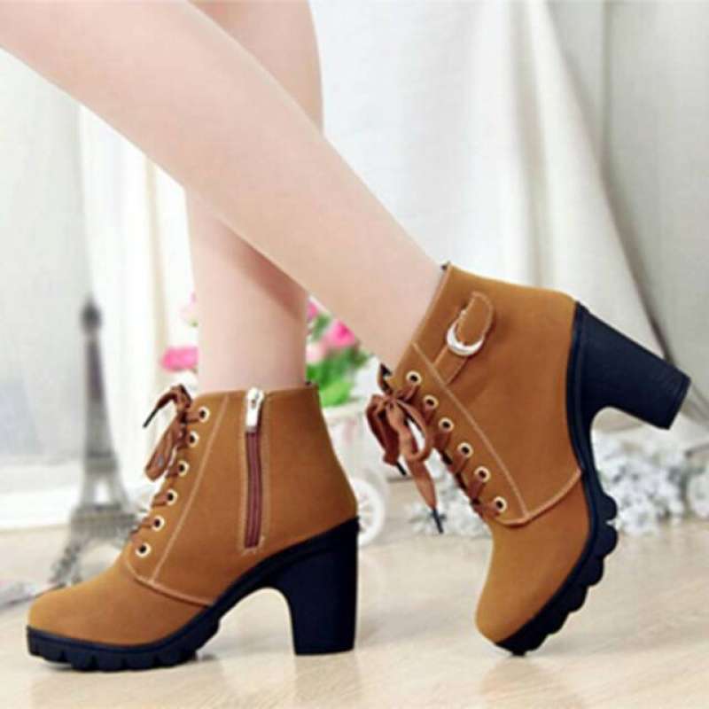 Jual Dfc Sepatu Wanita Boots High Heels Boots Ankle Boots Hak Coklat 39 Di Seller Hayya Queen Mulyasari Kota Tasikmalaya Blibli