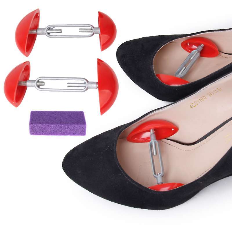 Footful 1 Pair of Mini Adjustable Shoe Stretchers Shapers Width Extenders 