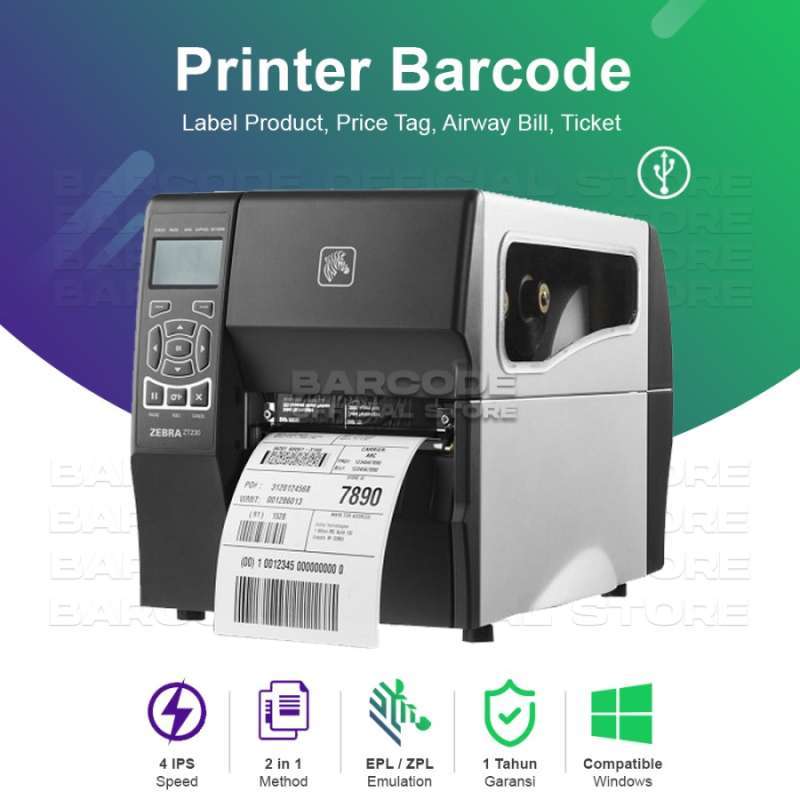 Jual Zebra ZT410 Direct Thermal Transfer Printer 203 DPI / 6 ...