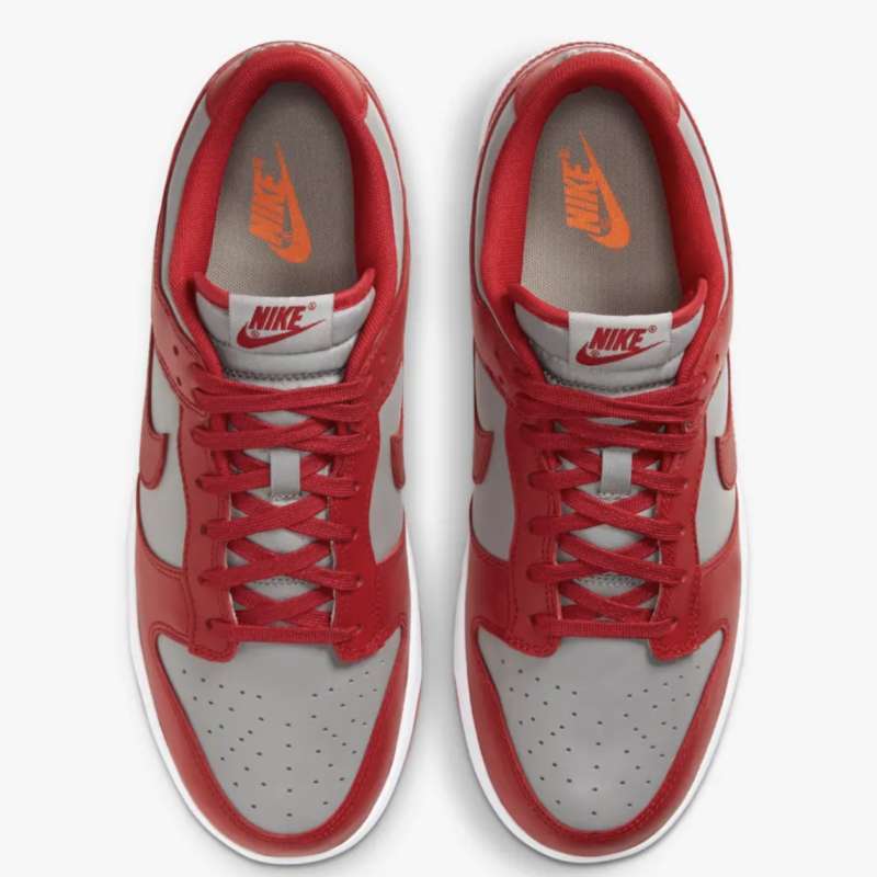 low dunks red and grey