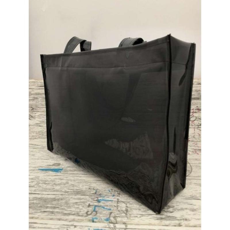 Tas PVC Mika Hitam Transparant 0 3 mm Bisa Muat Untuk Laptop 13 Inch