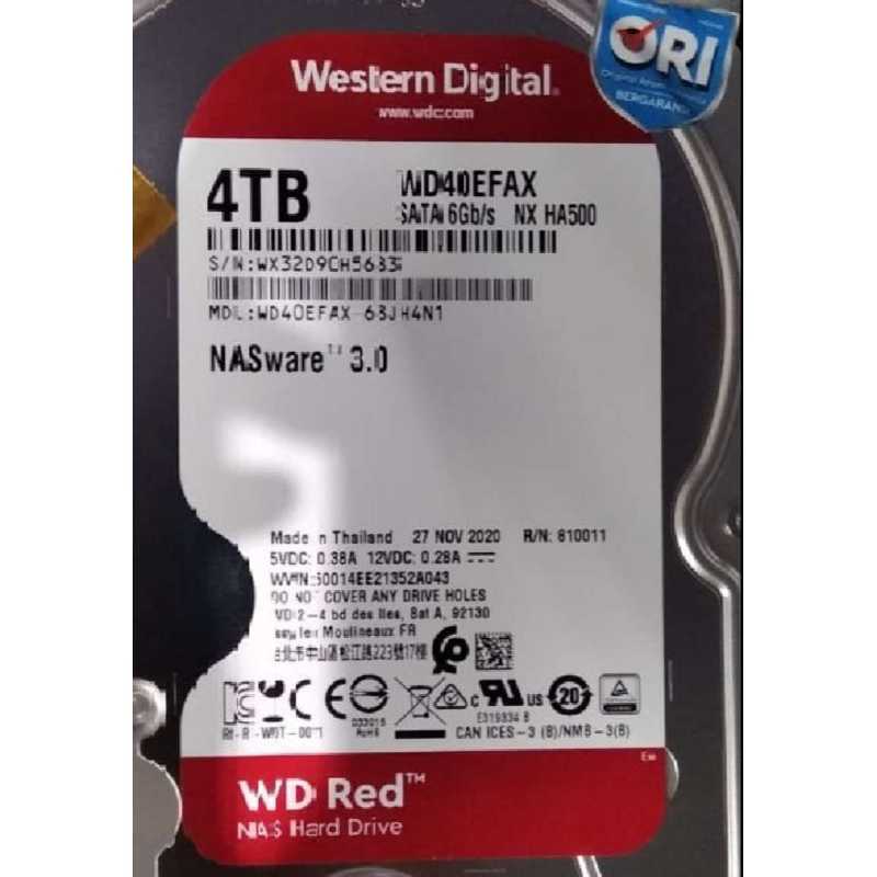 Promo Western Digital RED NAS 4TB WD40EFAX 3.5 di Seller ...