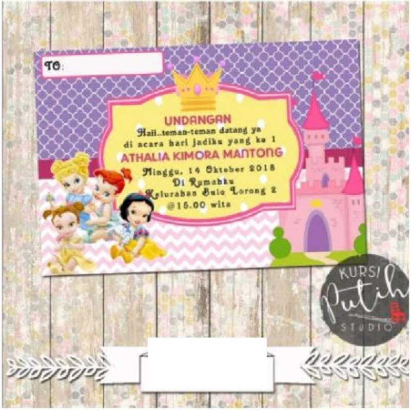 Jual Undangan Ulang Tahun Birthday Invitation Disney Princess Murah Mei 2021 Blibli